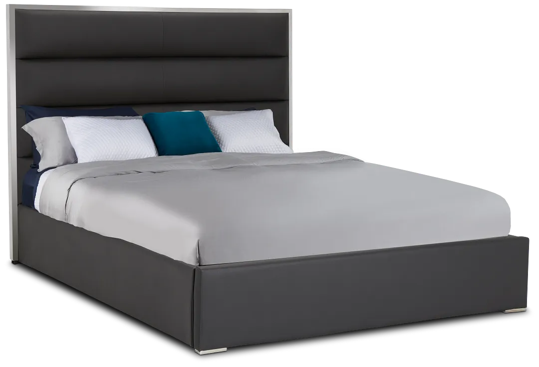 Cortina Gray Uph Platform Bed