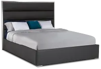 Cortina Gray Uph Platform Bed