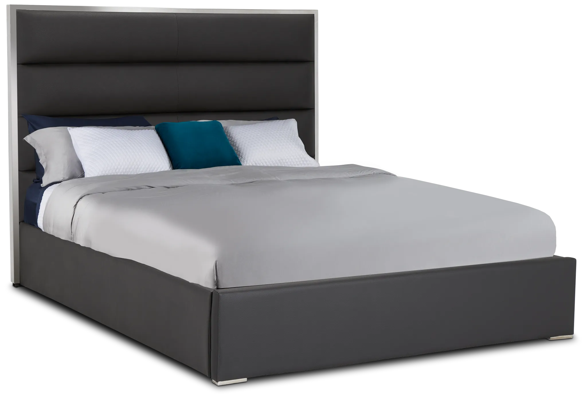 Cortina Gray Uph Platform Bed