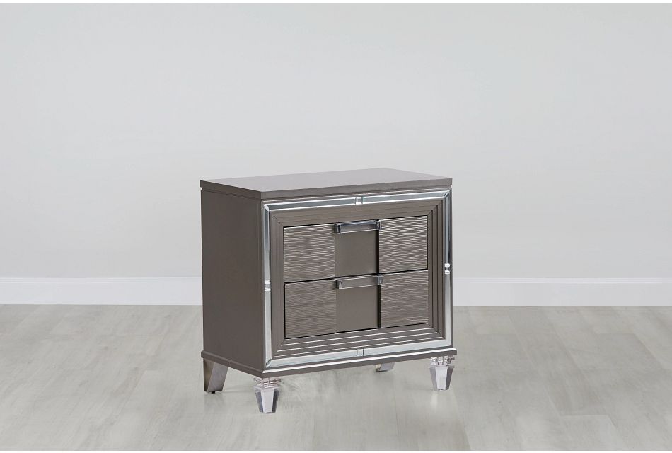Vegas Gray Nightstand, (0)