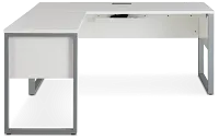 Clark White 47" Return Desk