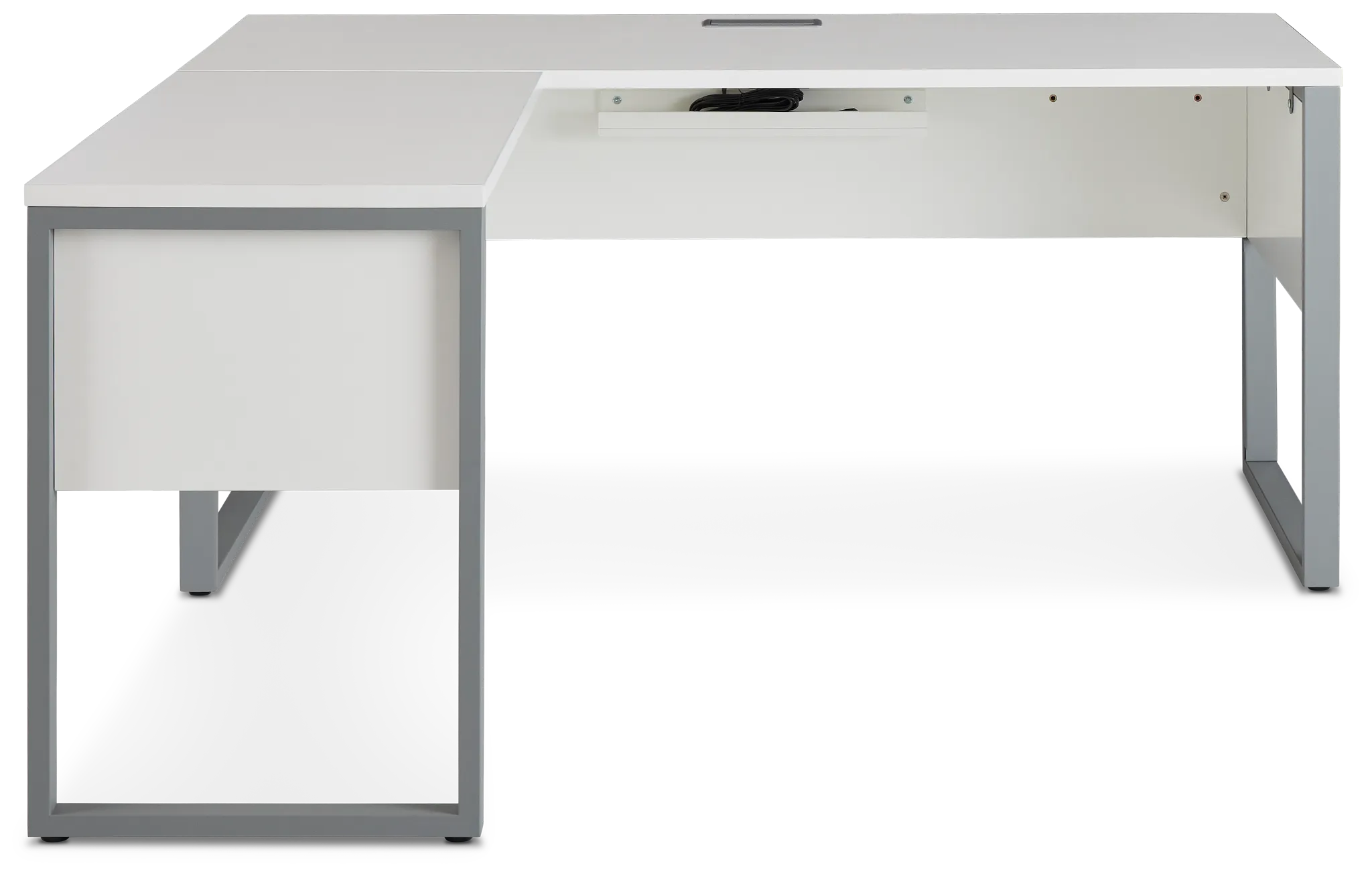 Clark White 47" Return Desk