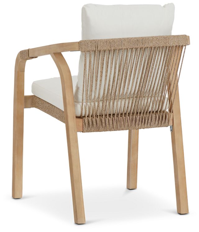 Lucia White Cushioned Arm Chair (3)