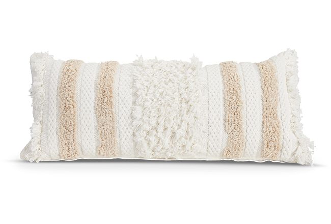 Plush Ivory Lumbar Accent Pillow
