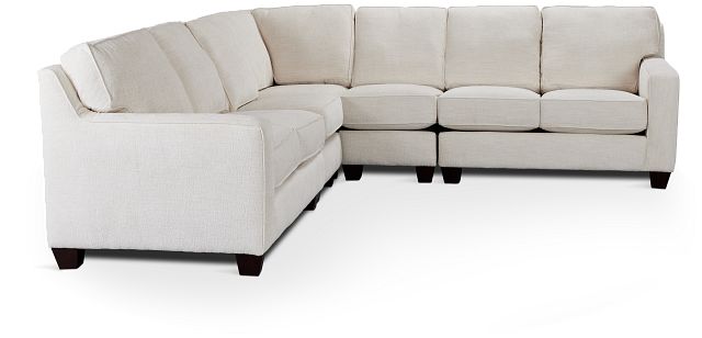 Andie White Fabric Large Two-arm Sectional (3)