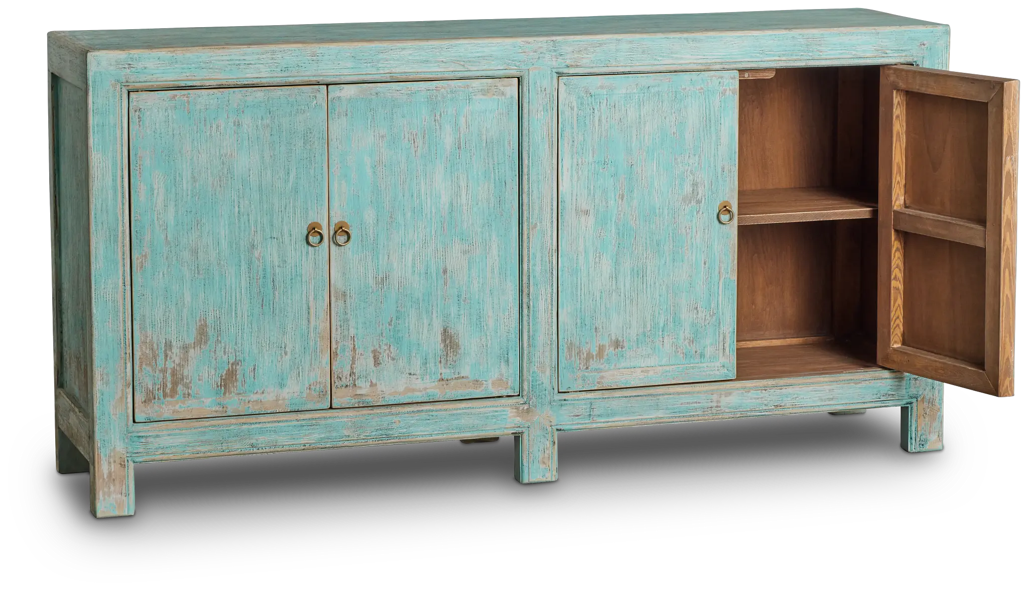 Arrow Teal Four-door Cabinet Arrow Teal Four-door Cabinet