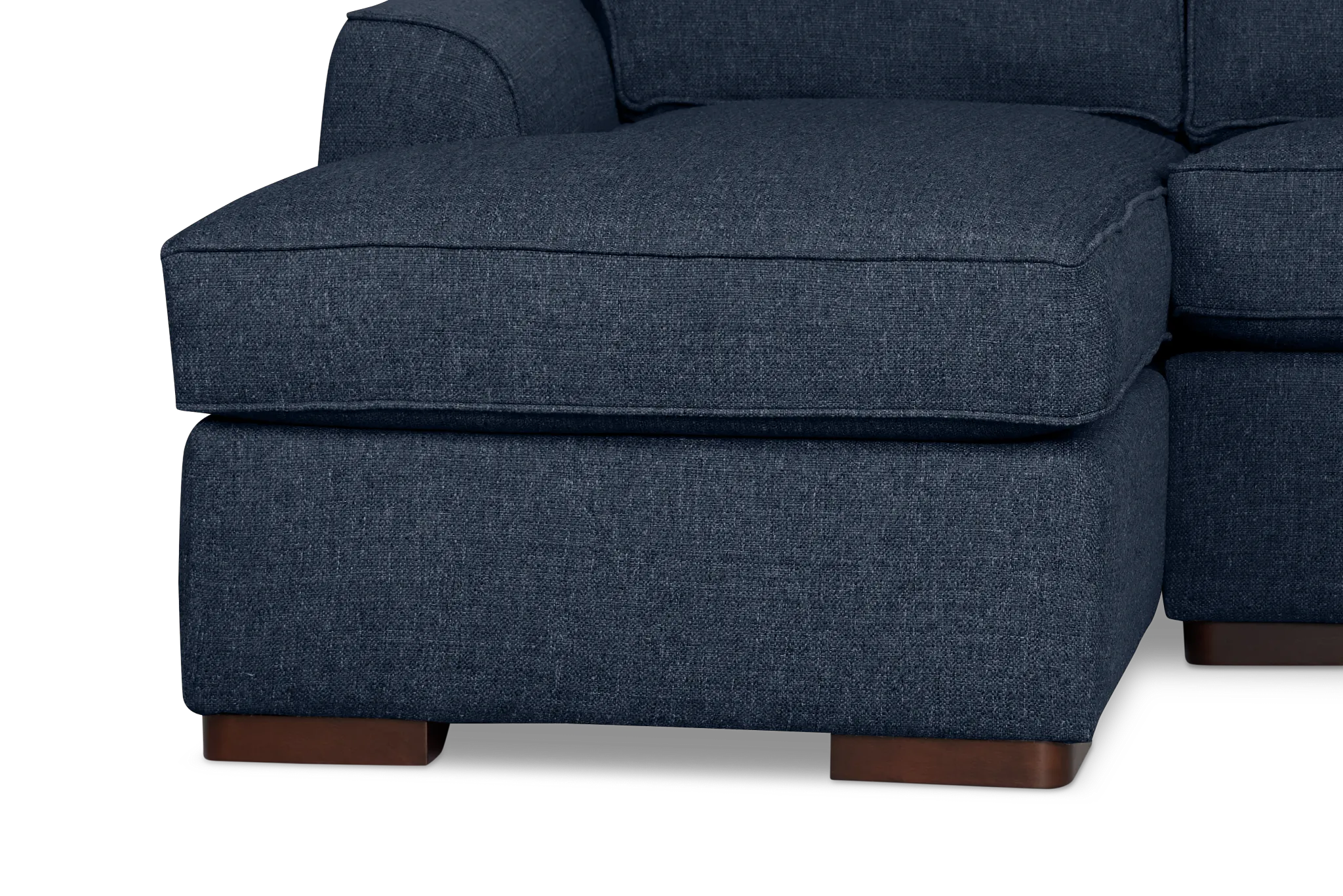Sinclair Dark Blue Fabric Large Left Chaise Sectional