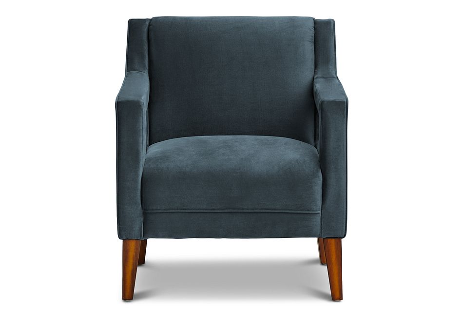 Dawson Dark Blue Velvet Accent Chair