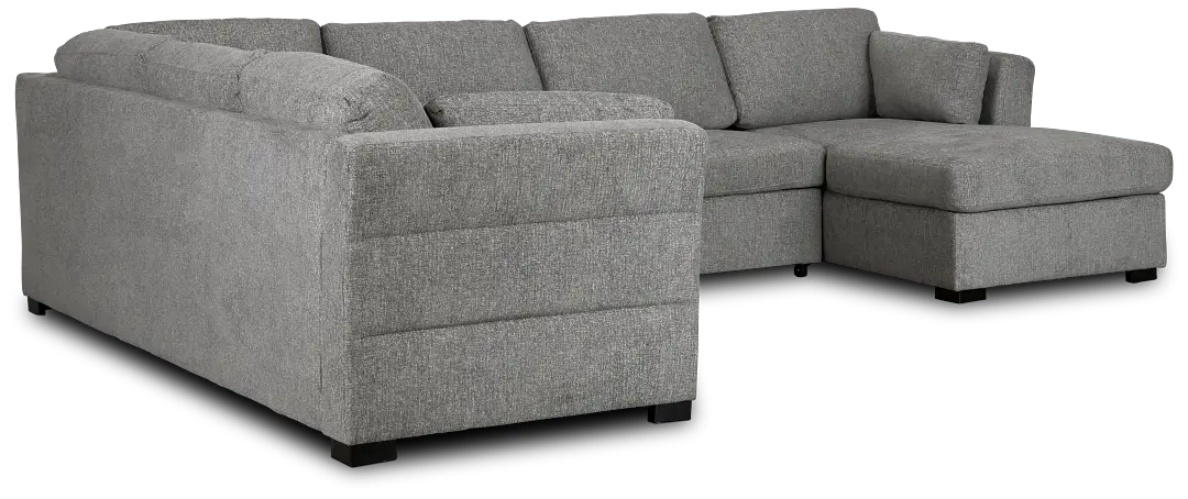 Amber Dark Gray Fabric Large Right Chaise Storage Sleeper Sectional Amber Dark Gray Fabric Large Right Chaise Storage Sleeper Sectional