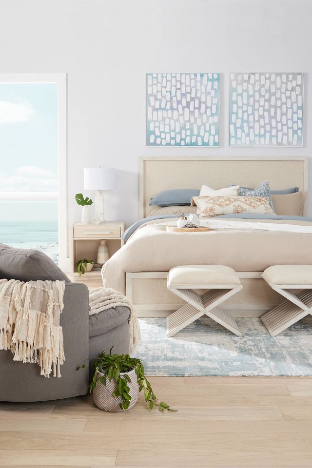 Marseilles Light Tone Panel Bed