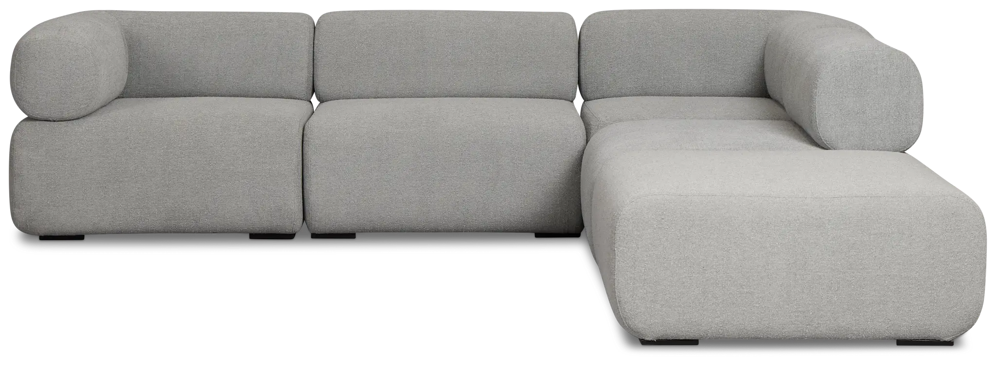 Celeste Light Gray Fabric 5-piece Right Facing Bumper Sectional Celeste Light Gray Fabric 5-piece Right Facing Bumper Sectional
