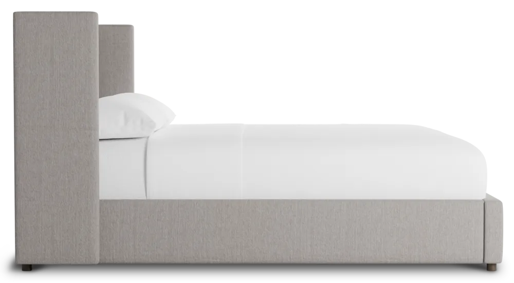 Captiva Peyton Gray 48" Upholstered Shelter Bed