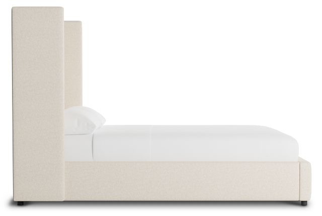 Captiva Merino Light Beige 60" Upholstered Shelter Bed