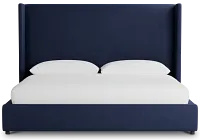 Captiva Joya Dark Blue 60" Upholstered Shelter Bed