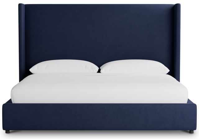 Captiva Joya Dark Blue 60" Upholstered Shelter Bed