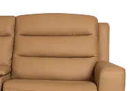 Wilder Brown Leather Medium Dual Power 2-arm Reclining Sectional