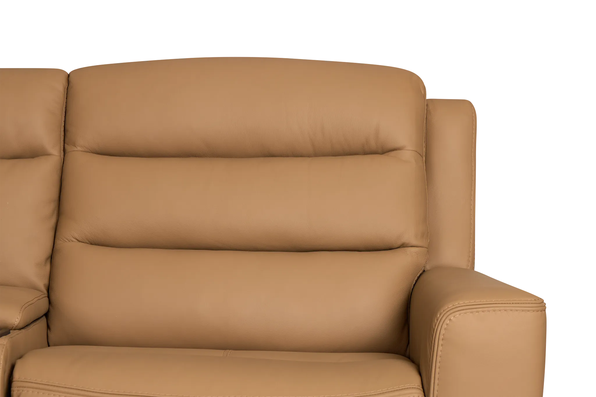 Wilder Brown Leather Medium Dual Power 2-arm Reclining Sectional