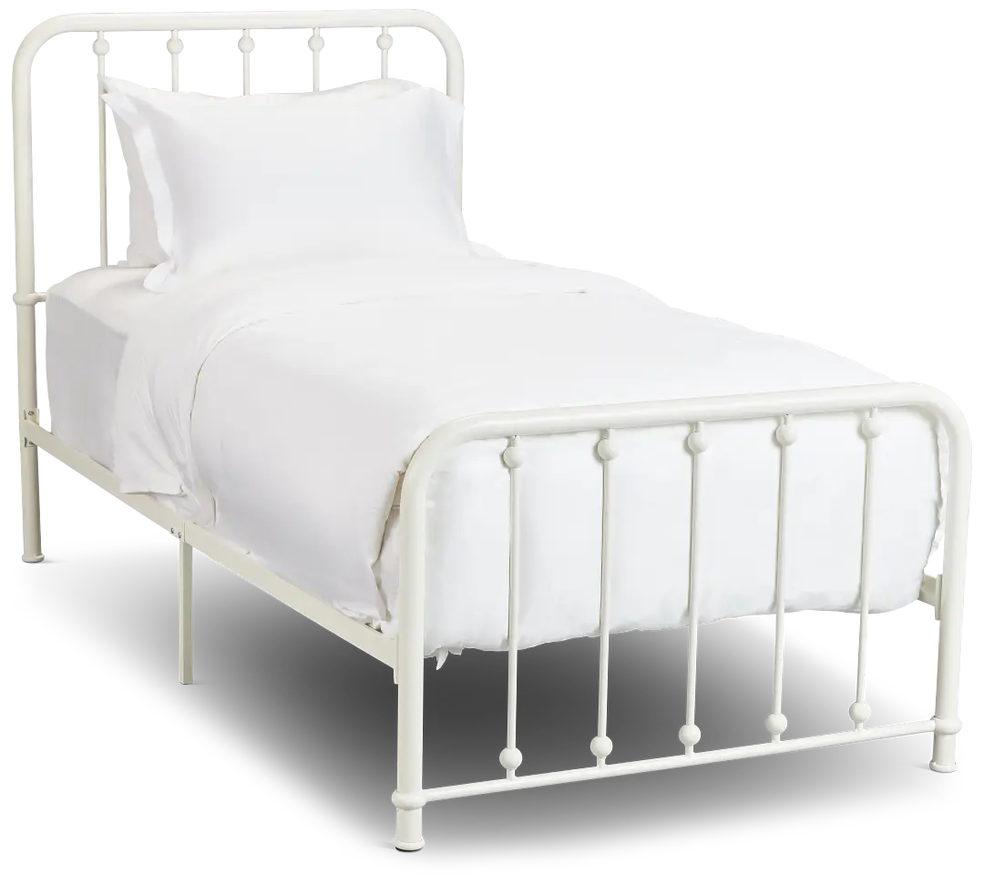 Rory White Metal Panel Bed Rory White Metal Panel Bed