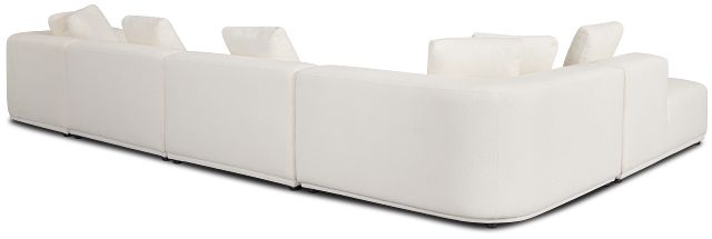 Catalina White Fabric Large Right Chaise Sectional