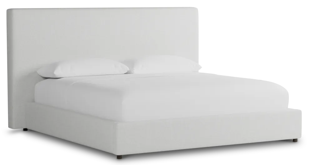Grayton Elite Ivory 54" Upholstered Platform Bed