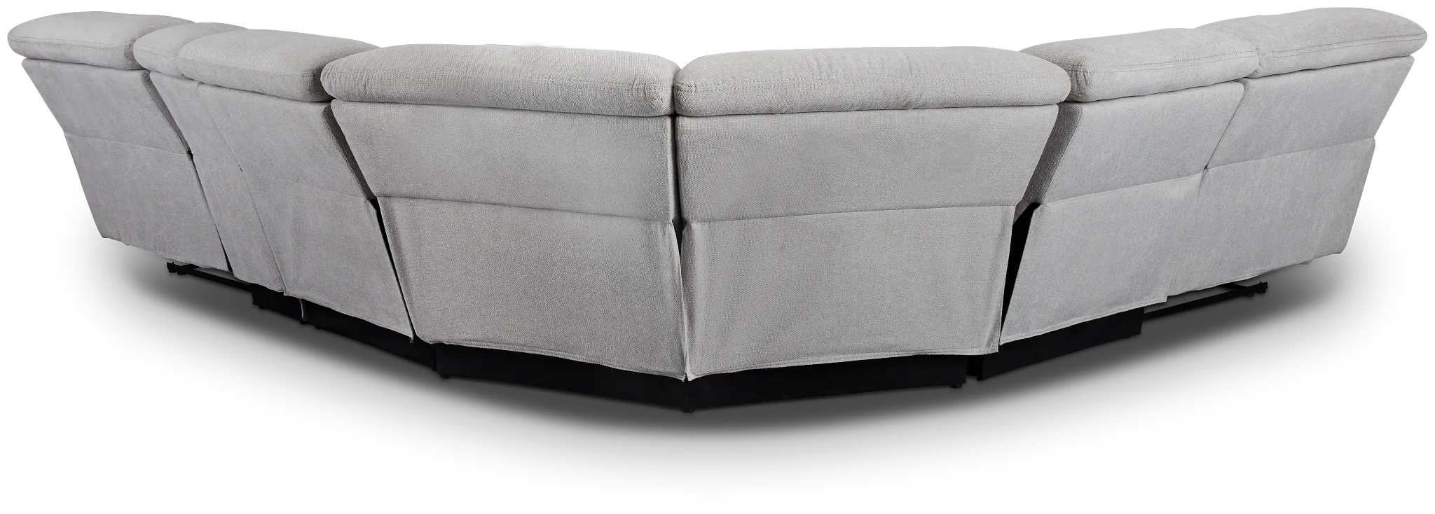 Callum Light Gray Fabric Medium Dual Power 2-arm Reclining Sectional