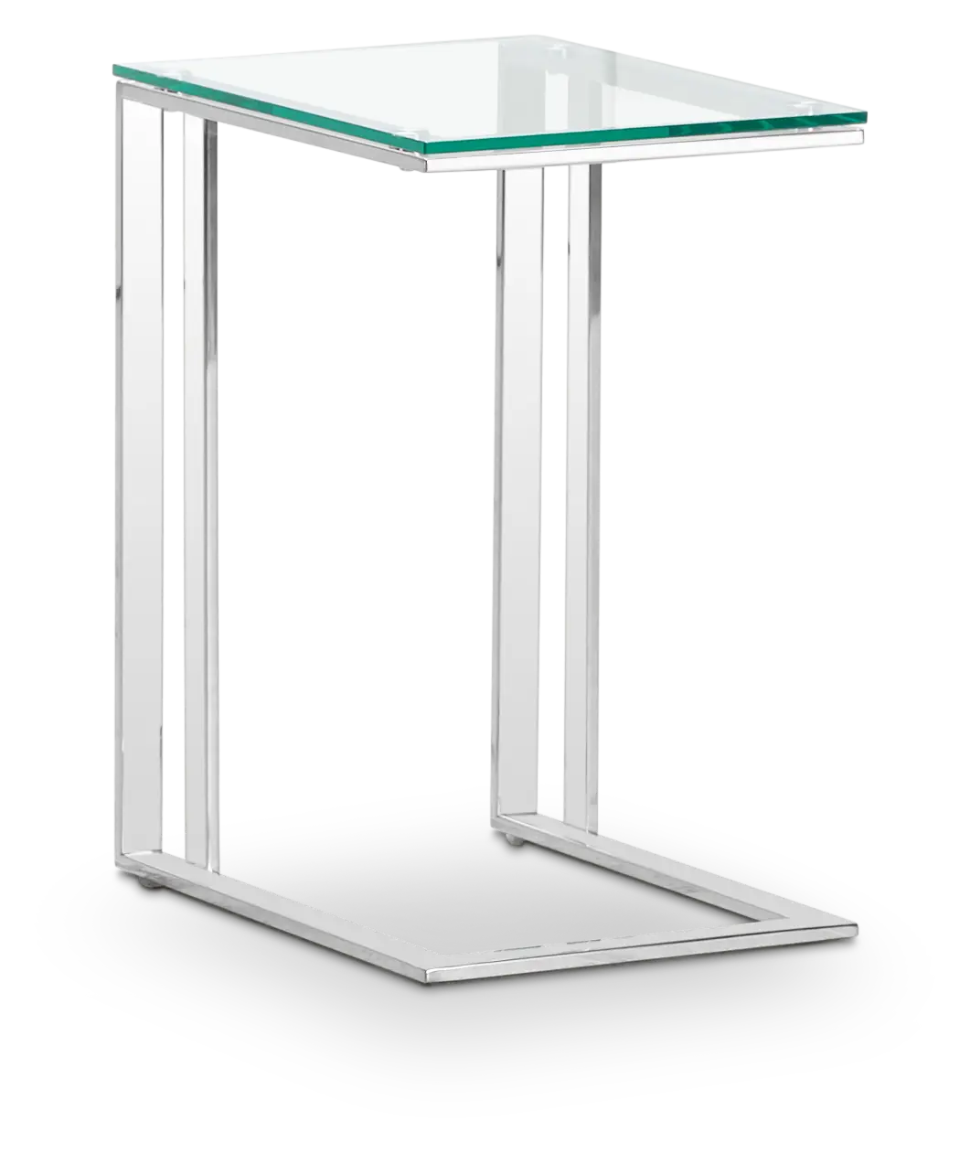 Arco Clear Glass Chairside Table Arco Clear Glass Chairside Table
