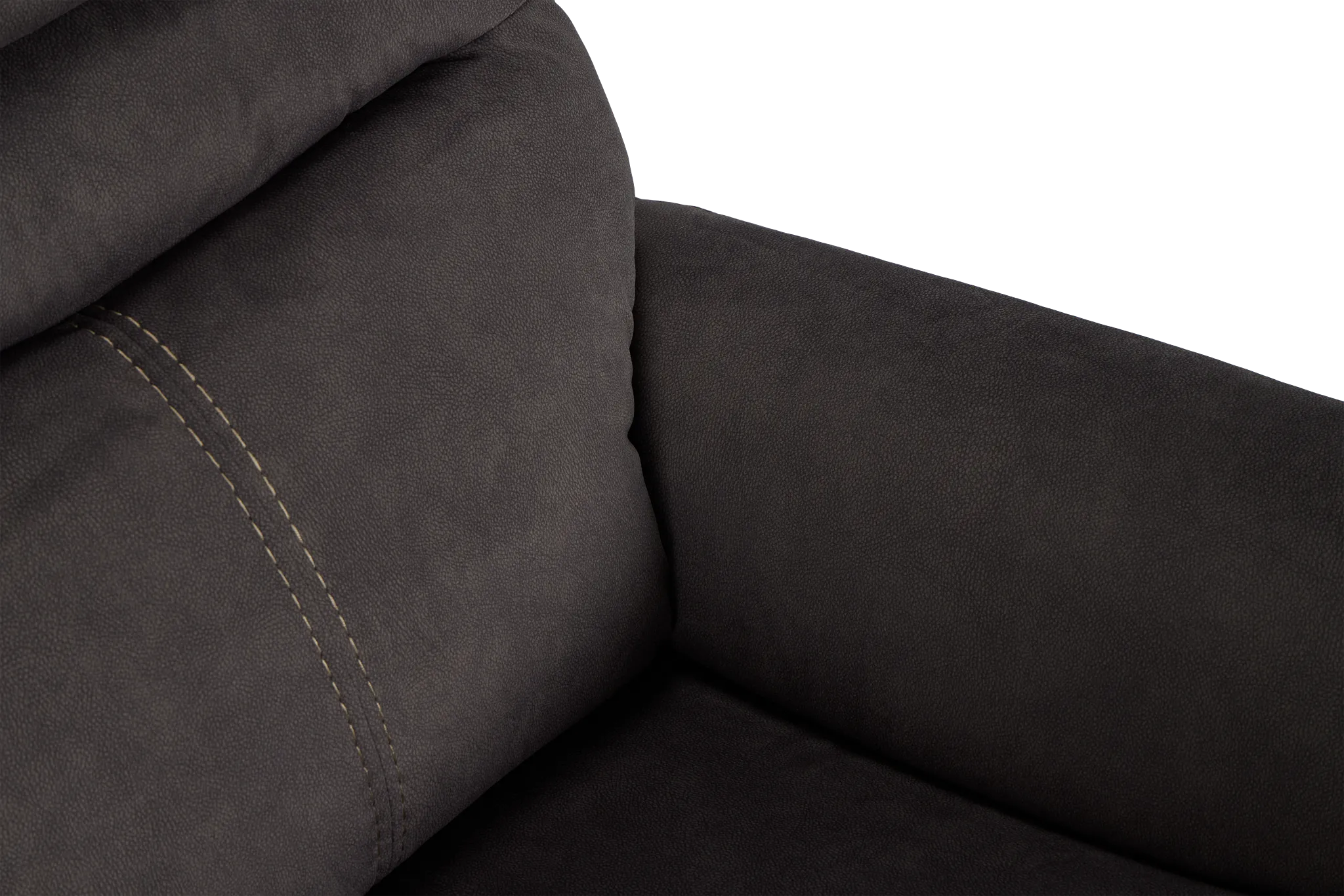 Archie Dark Brown Fabric Power Recliner With Heat And Massage