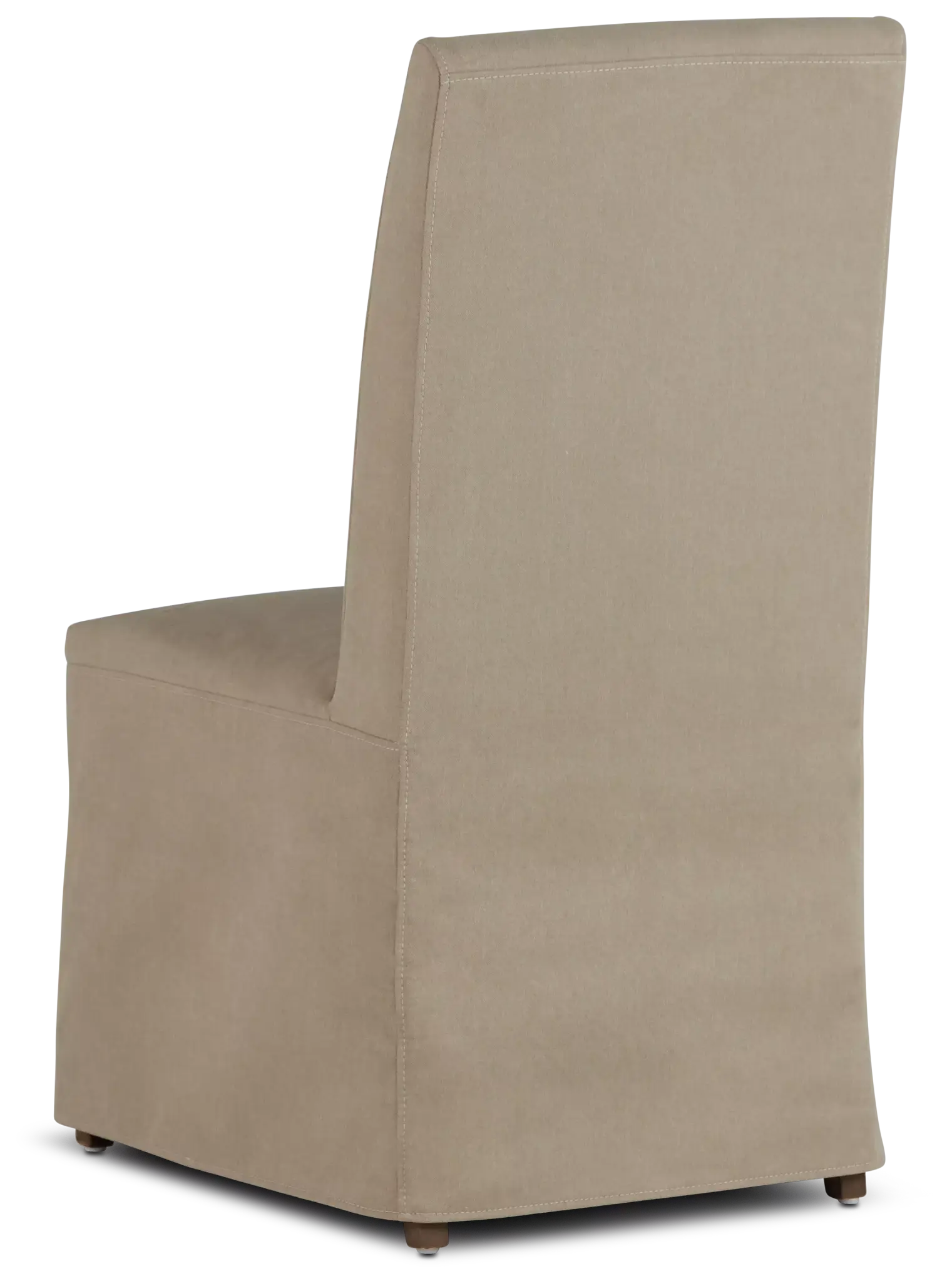 Destination Beige Long Slipcover Chair With Medium-tone Leg Destination Beige Long Slipcover Chair With Medium-tone Leg