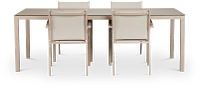 Lisbon Khaki 86" Rectangular Table & 4 Chairs