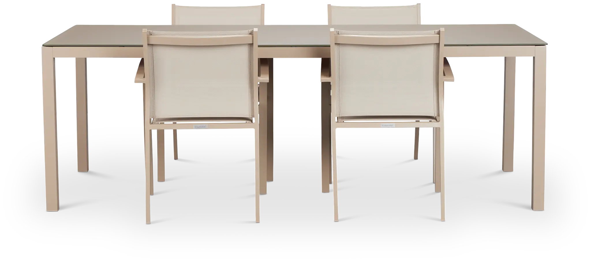 Lisbon Khaki 86" Rectangular Table & 4 Chairs Lisbon Khaki 86" Rectangular Table & 4 Chairs