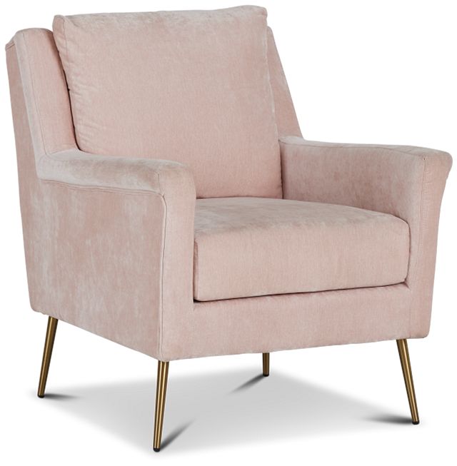 Cambridge Light Pink Velvet Accent Chair
