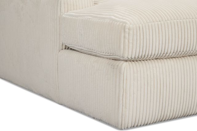 Charlie Ivory Fabric Chaise