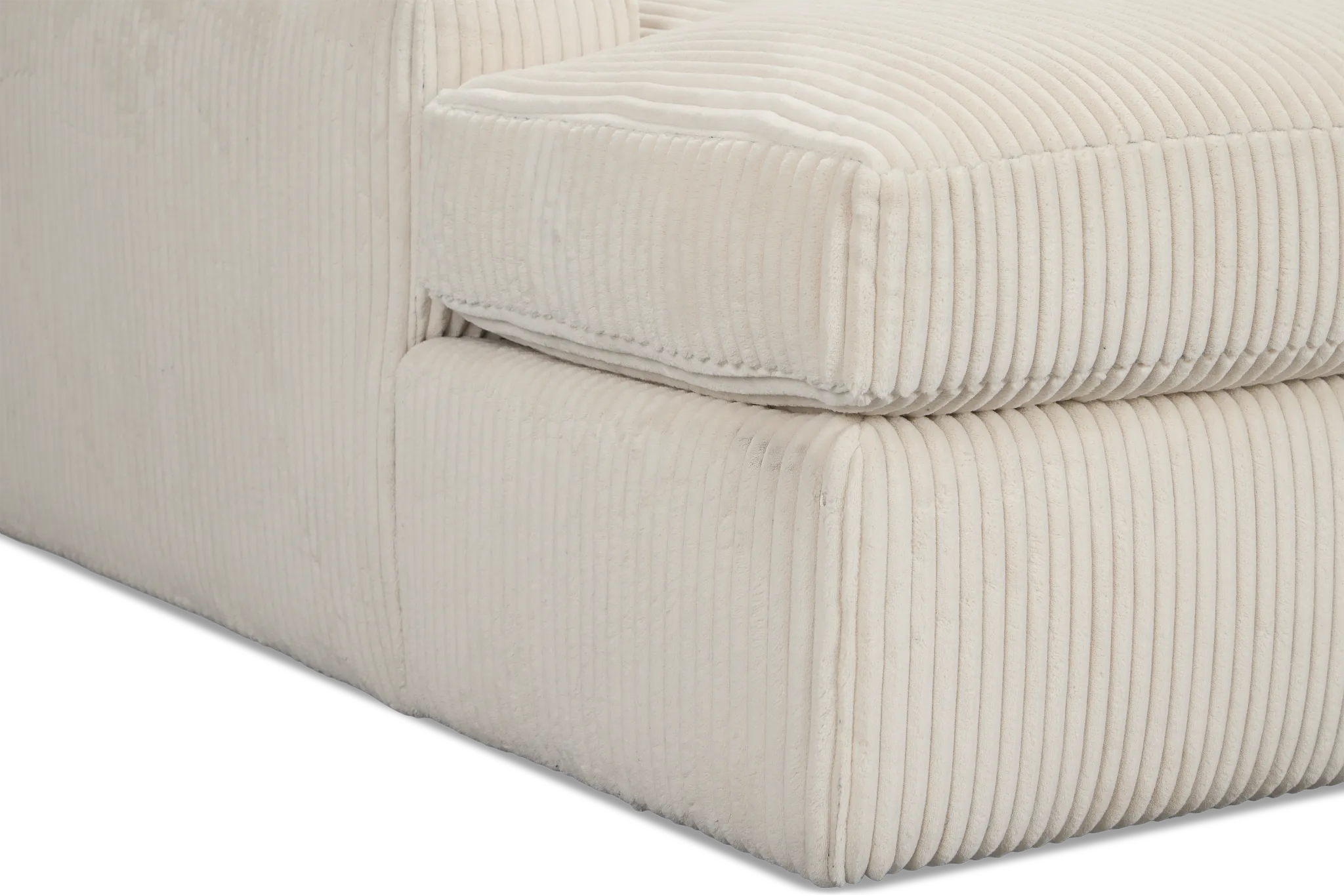 Charlie Ivory Fabric Chaise
