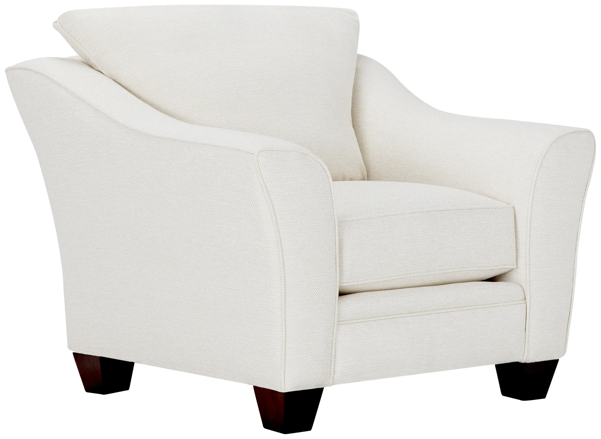 Avery White Fabric Chair