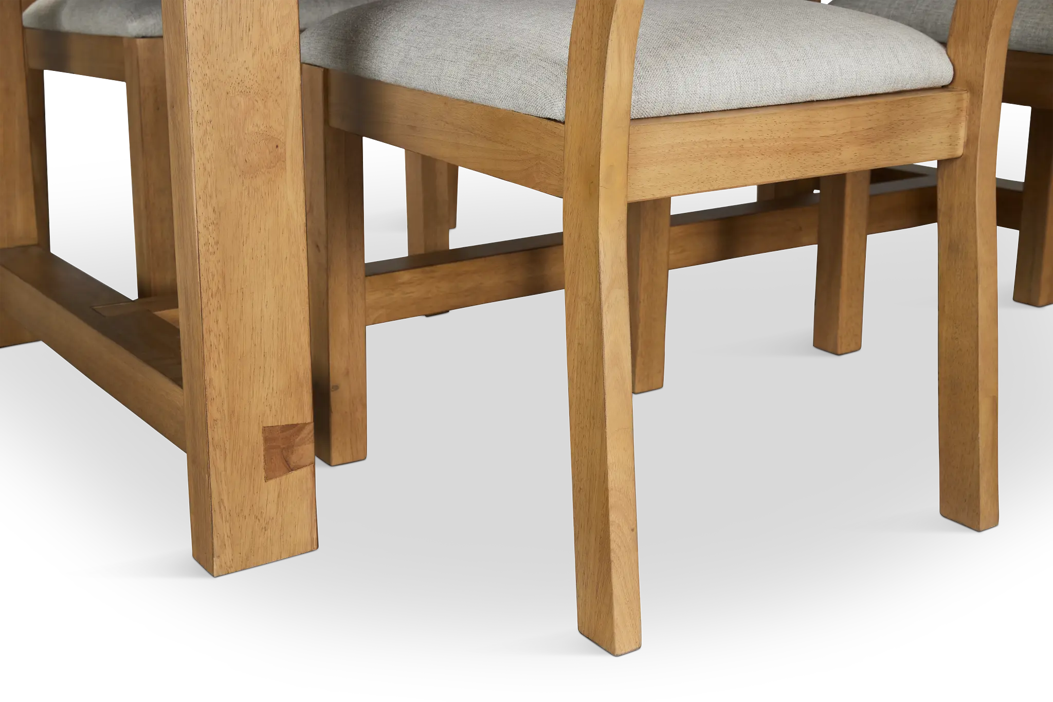 Vail Light Tone Trestle Table & 4 Upholstered Chairs Vail Light Tone Trestle Table & 4 Upholstered Chairs