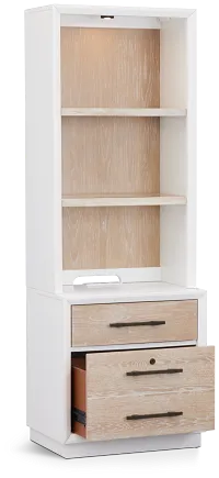 Boca Grande Two-tone File Cabinet With Hutch