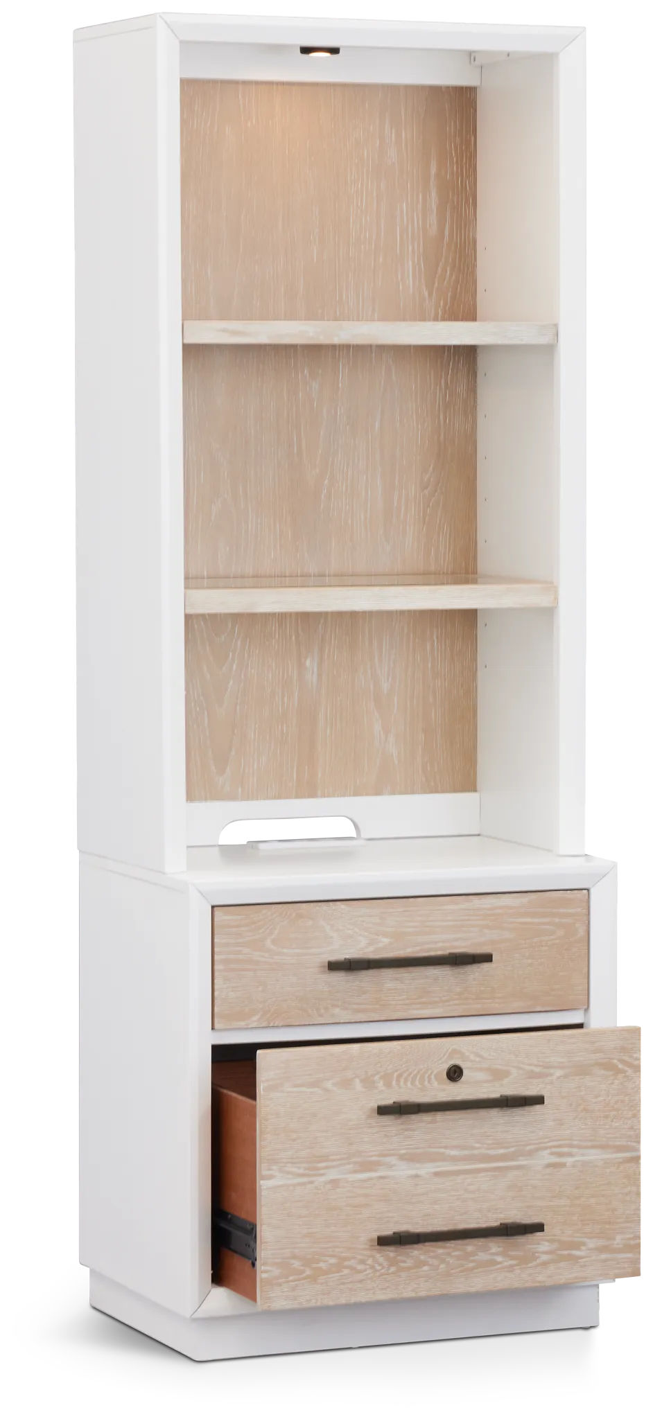 Boca Grande Two-tone File Cabinet With Hutch