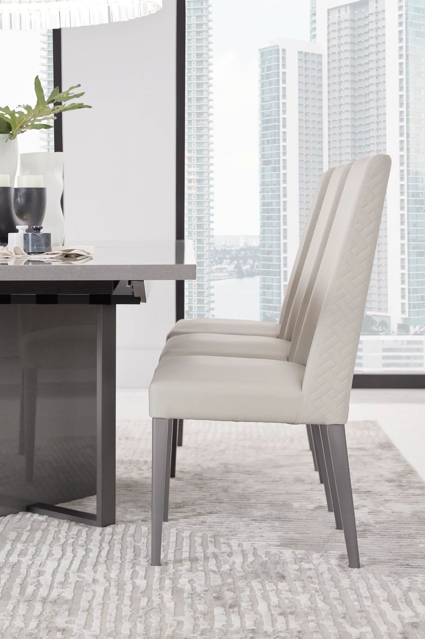 Oslo Light Gray Upholstered Side Chair