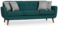 Raya Dark Teal Fabric Sofa