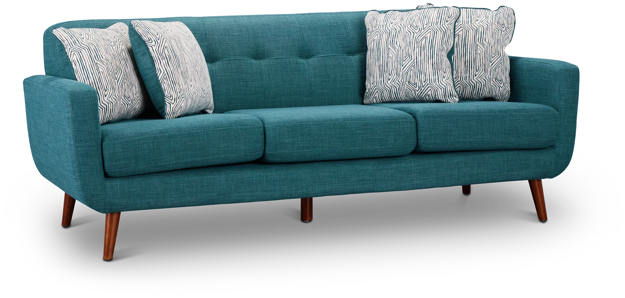 Raya Dark Teal Fabric Sofa