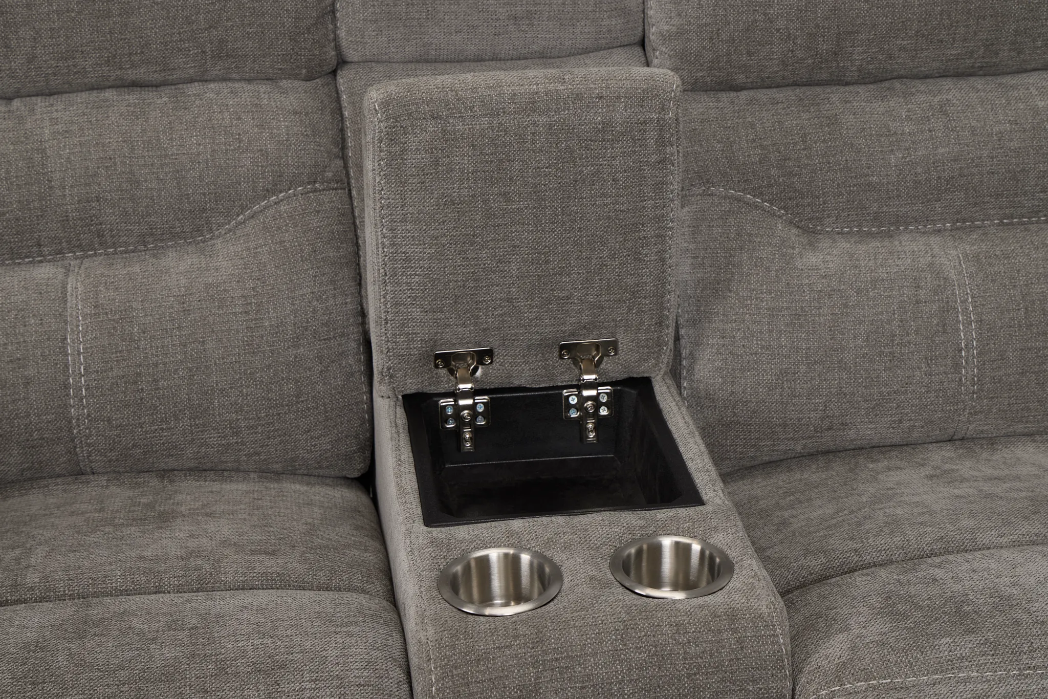 Travis Gray Fabric Power Reclining Console Loveseat