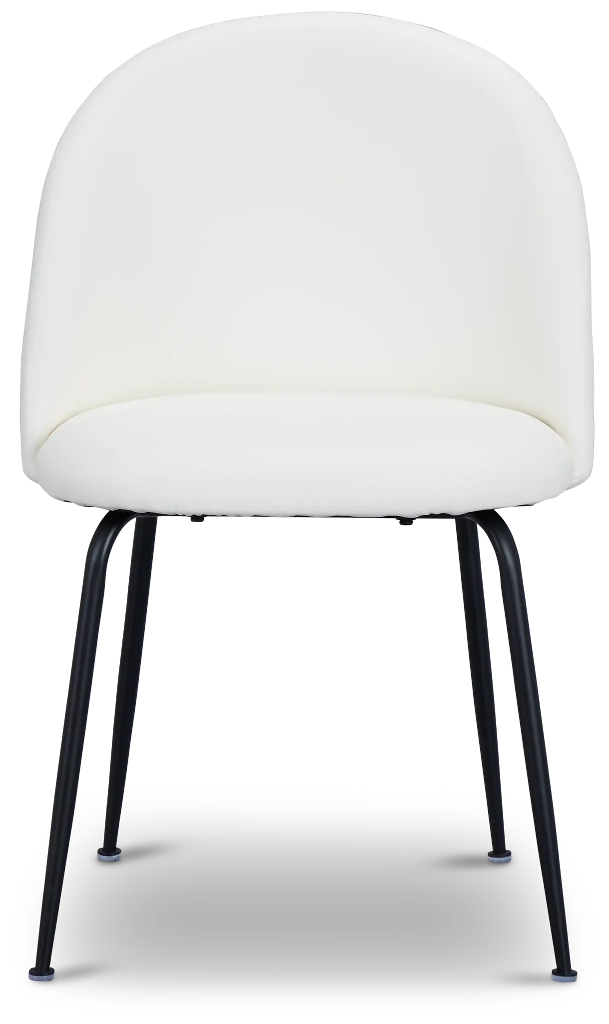 Capri White Micro Upholstered Side Chair W/ Black Legs Capri White Micro Upholstered Side Chair W/ Black Legs