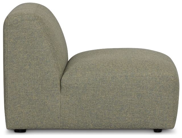 Baylor Green Fabric Armless Chair