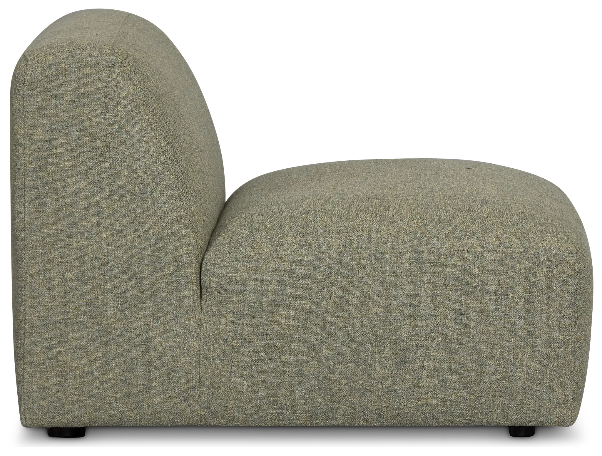 Baylor Green Fabric Armless Chair