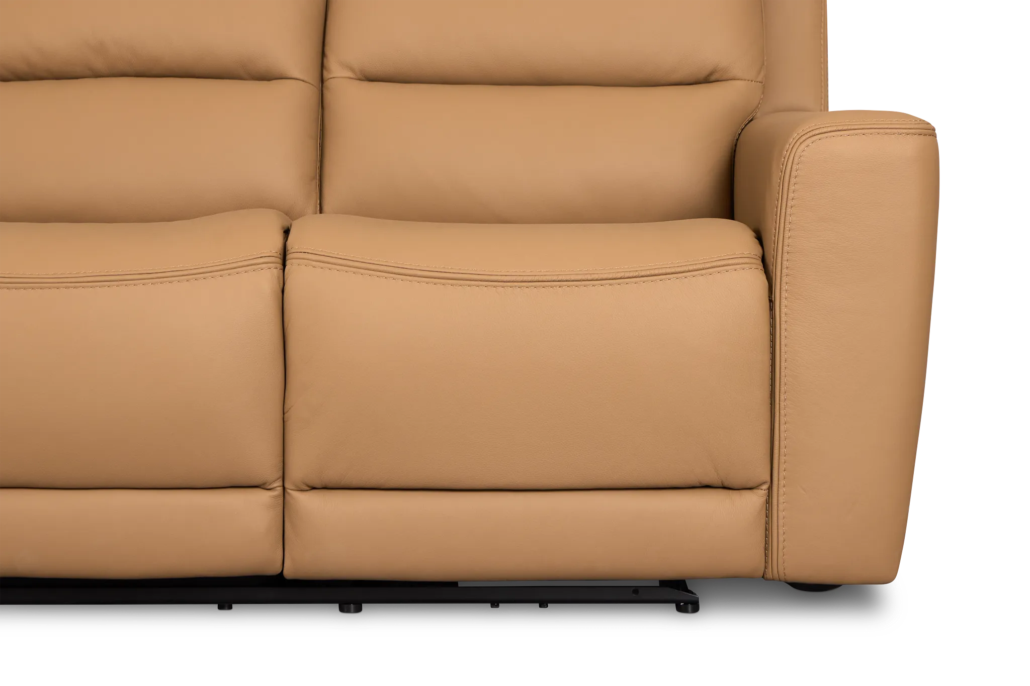 Wilder Brown Leather Power Reclining Sofa W/ Power Headrest