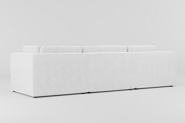 Destin Revenue White Fabric 5-piece Modular Sectional