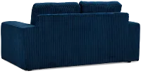 Charlie Dark Blue Fabric Loveseat