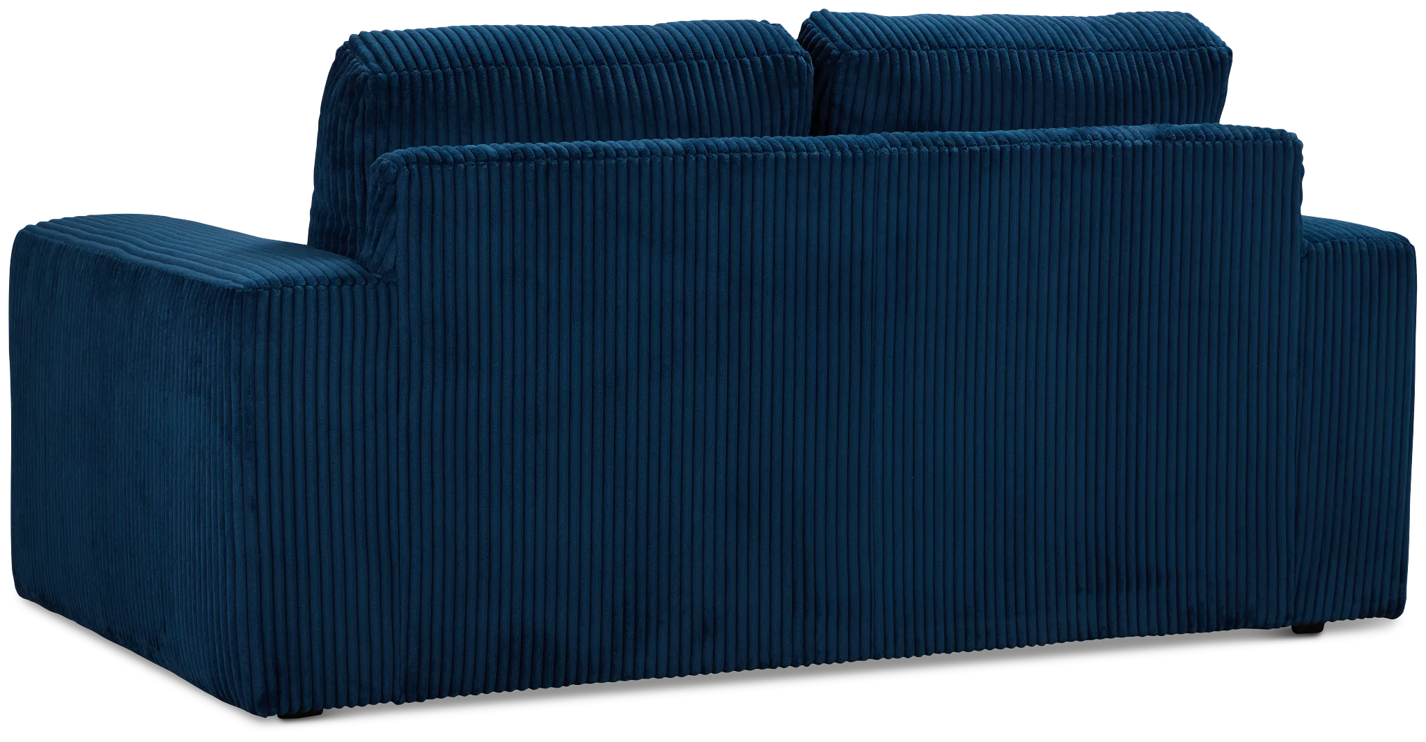 Charlie Dark Blue Fabric Loveseat