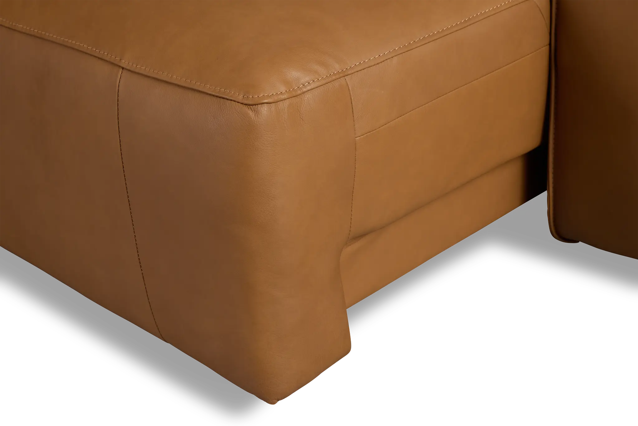 Rudy Brown Lthr/vinyl Small Two Arm Power Extension Chaise Sectional Rudy Brown Lthr/vinyl Small Two Arm Power Extension Chaise Sectional