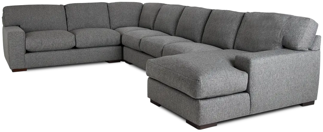 Veronica Dark Gray Down Large Right Chaise Sectional Veronica Dark Gray Down Large Right Chaise Sectional